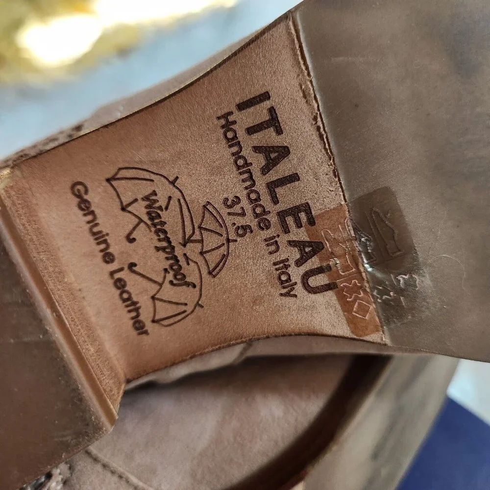 ITALEAU ITALEAU Women's Ala Perforated Waterproof Mid Boot‎ Size 37.5 US 7